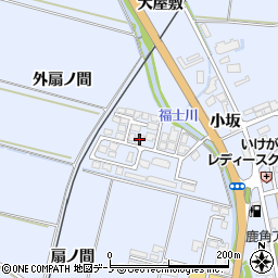 秋田県鹿角市花輪外扇ノ間周辺の地図
