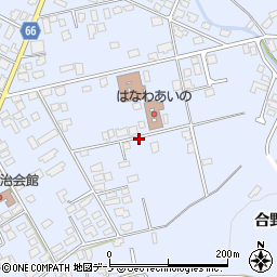 秋田県鹿角市花輪合ノ野周辺の地図