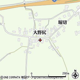 秋田県北秋田市坊沢（大野尻）周辺の地図