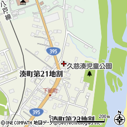 岩手県久慈市湊町第２２地割22周辺の地図