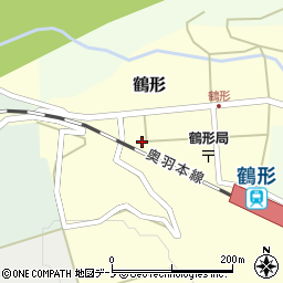 秋田県能代市鶴形周辺の地図