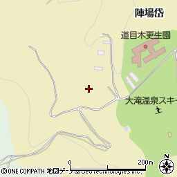 秋田県大館市道目木陣場岱周辺の地図