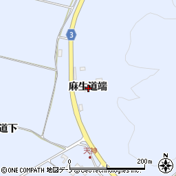 秋田県能代市二ツ井町小繋麻生道端周辺の地図