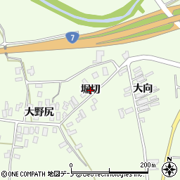 秋田県北秋田市坊沢（堀切）周辺の地図