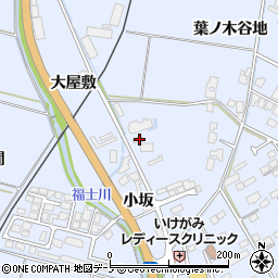 秋田県鹿角市花輪葉ノ木谷地21周辺の地図