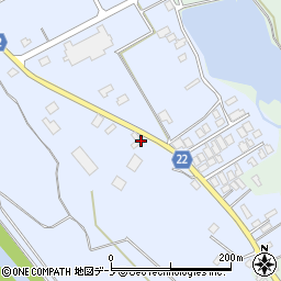 秋田県大館市比内町新館野開131-8周辺の地図