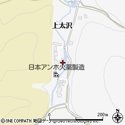 秋田県大館市十二所上太沢周辺の地図