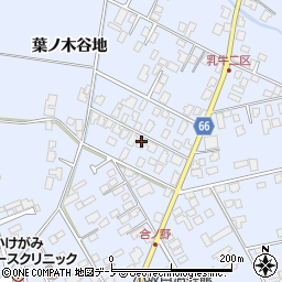 秋田県鹿角市花輪葉ノ木谷地168周辺の地図