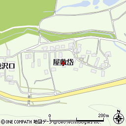 秋田県北秋田市坊沢（屋敷岱）周辺の地図