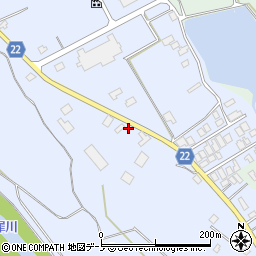 秋田県大館市比内町新館野開131周辺の地図
