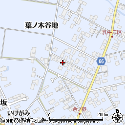 秋田県鹿角市花輪葉ノ木谷地164周辺の地図