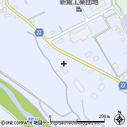 秋田県大館市比内町新館野開36-2周辺の地図