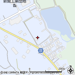 秋田県大館市比内町新館野開周辺の地図
