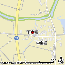 秋田県北秋田市脇神下金堀周辺の地図