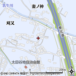 秋田県鹿角市花輪刈又44周辺の地図