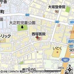 秋田県能代市景林町周辺の地図