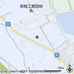 秋田県大館市比内町新館野開144周辺の地図