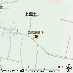 吹越神明社周辺の地図