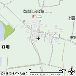 秋田県能代市吹越谷地34周辺の地図