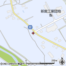 秋田県大館市比内町新館野開26周辺の地図