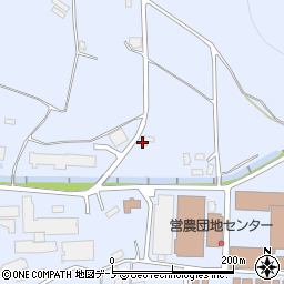 秋田県鹿角市花輪谷地中周辺の地図