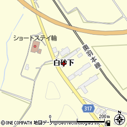 秋田県能代市二ツ井町切石（白砂下）周辺の地図