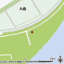 秋田県能代市苅附場周辺の地図