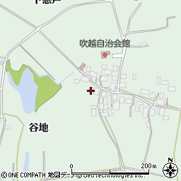 秋田県能代市吹越谷地周辺の地図