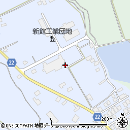 秋田県大館市比内町新館野開69-3周辺の地図