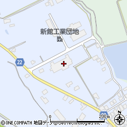 秋田県大館市比内町新館野開69周辺の地図