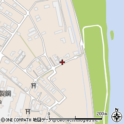 秋田県能代市能代町（中川原）周辺の地図