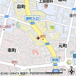 畠町新拠点（能代市中心市街地活性化室）周辺の地図