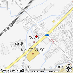 秋田県能代市二ツ井町三千苅107周辺の地図
