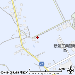 秋田県大館市比内町新館野開153周辺の地図
