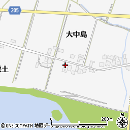 秋田県能代市朴瀬下悪土周辺の地図