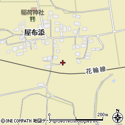 秋田県大館市道目木屋布添72-1周辺の地図