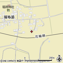 秋田県大館市道目木屋布添76周辺の地図