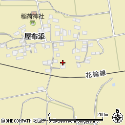秋田県大館市道目木屋布添72周辺の地図