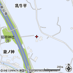 秋田県鹿角市花輪乳牛平86周辺の地図