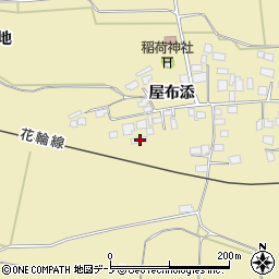 秋田県大館市道目木屋布添20周辺の地図