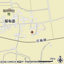 秋田県大館市道目木屋布添77周辺の地図