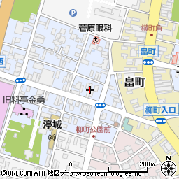 秋田県能代市柳町5-16周辺の地図