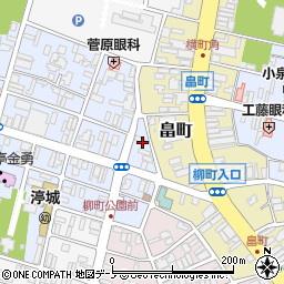 秋田県能代市柳町6周辺の地図