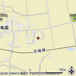 秋田県大館市道目木屋布添78周辺の地図