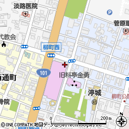 北都銀行能代駅前支店 ＡＴＭ周辺の地図