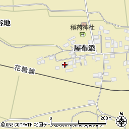 秋田県大館市道目木屋布添40-1周辺の地図