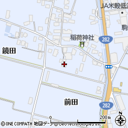 秋田県鹿角市花輪前田周辺の地図