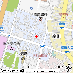 秋田県能代市柳町5-4周辺の地図