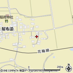秋田県大館市道目木屋布添83周辺の地図