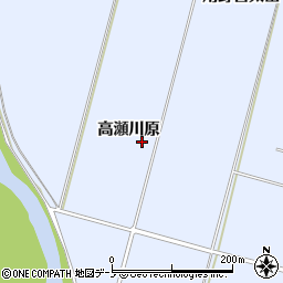 秋田県鹿角市花輪高瀬川原周辺の地図